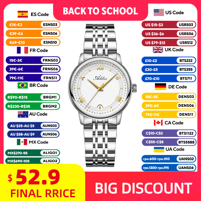 Luxury Watch Case Travel - ADDIES Elegant Quartz Ladies Watches Luxury