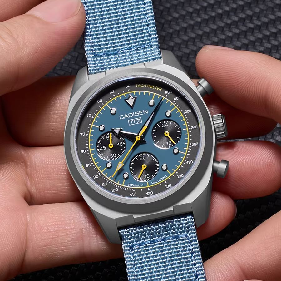 Titanium Sport Watch - CADISEN Titanium TI-7 MULTISYNC New Moon