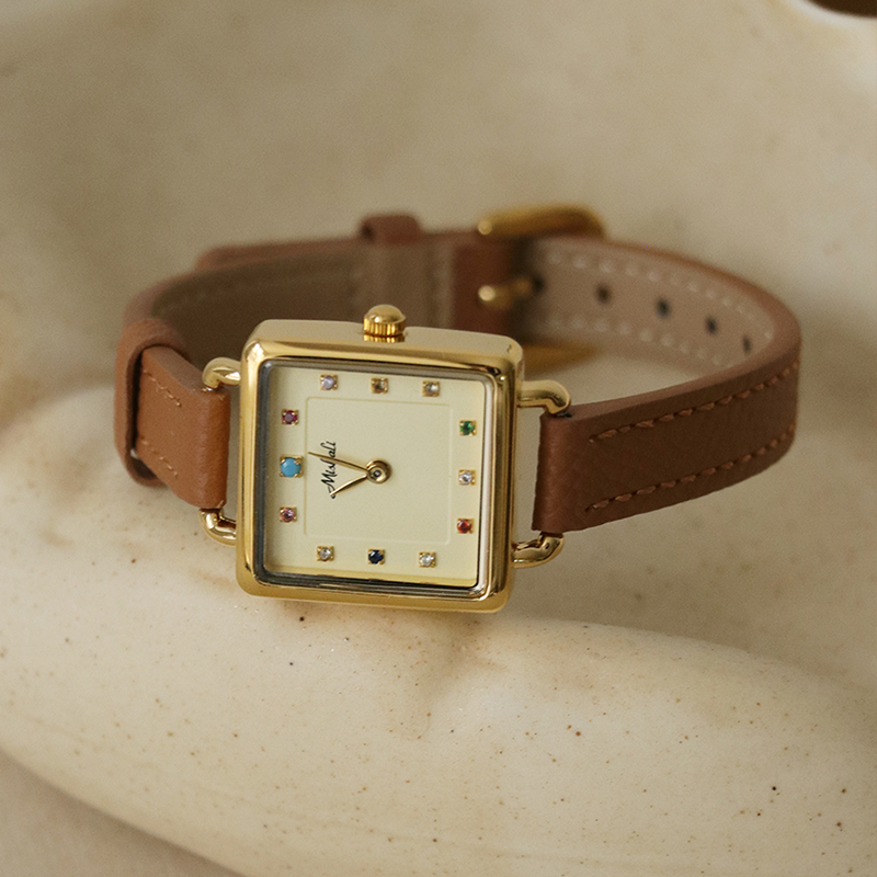 Luxury Watch With Leather Strap - Original Women'S Watch, Student Style, Light