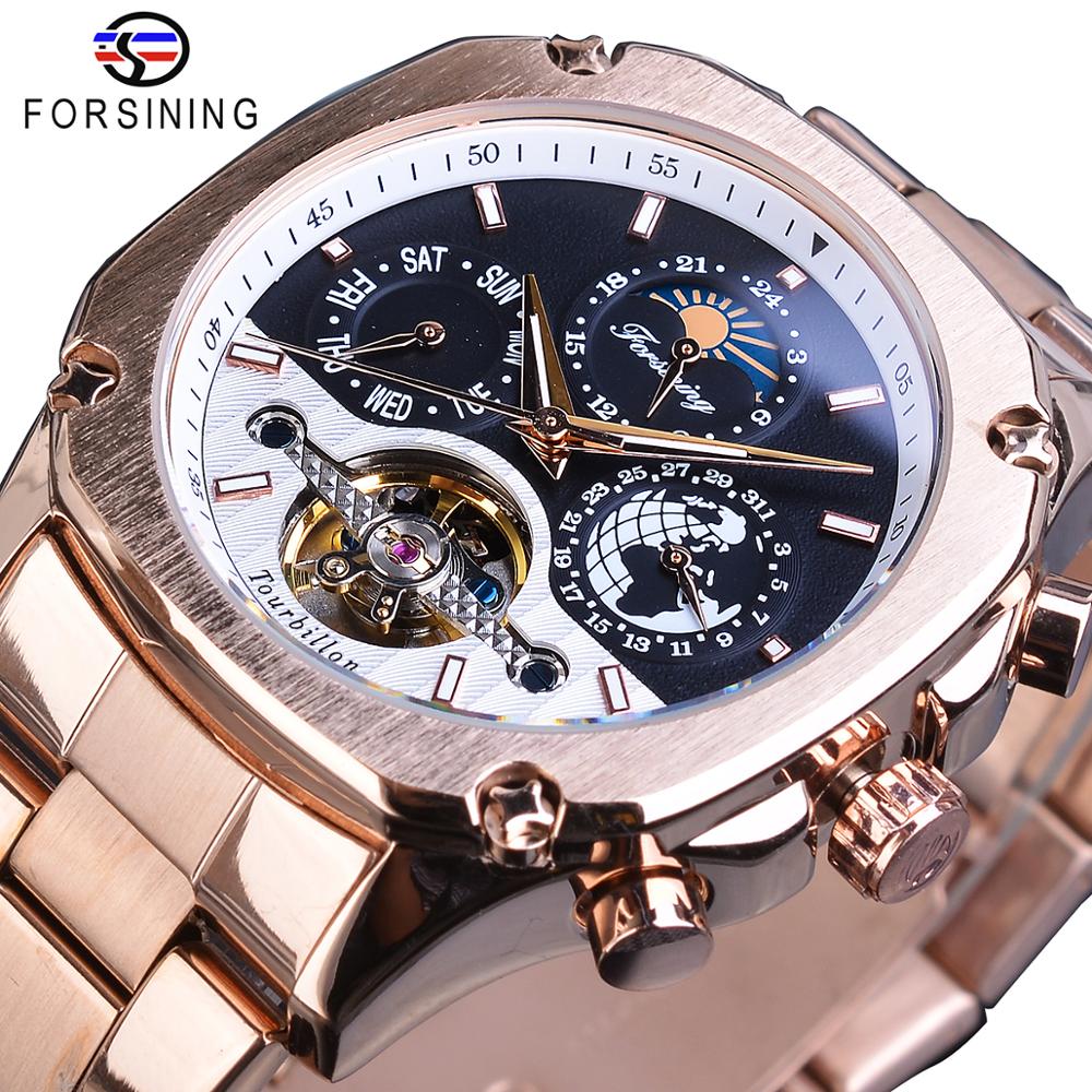 Moonphase Complication Watch - Forsining Brand Mens Mechanical Watches Super
