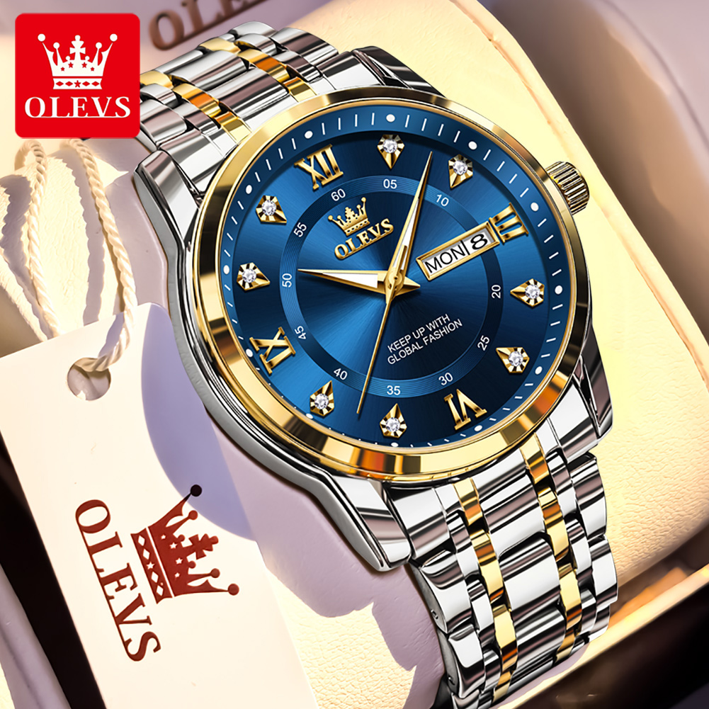 Luxury Watch Logos - OLEVS Brand Fashion men's watches stainless