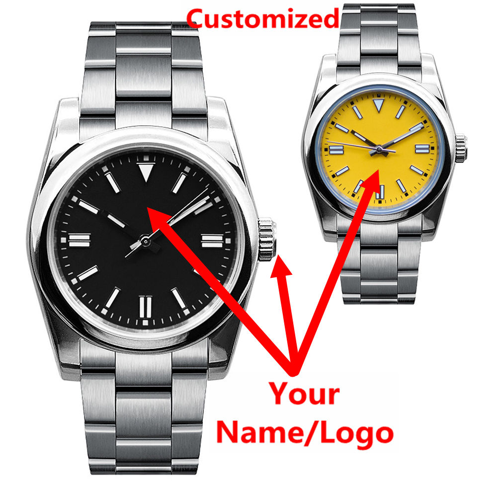 Luxury Watch Logos - Custom Logo Mens Watch Sapphire Luxury