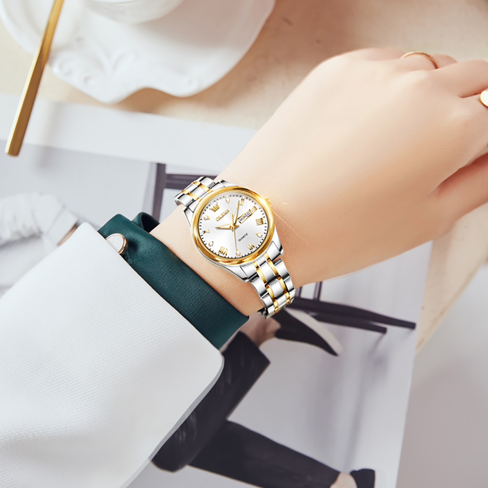 OLEVS 5563 New Fashion Women Q - Luxury Watch With Leather Strap 评论和价格