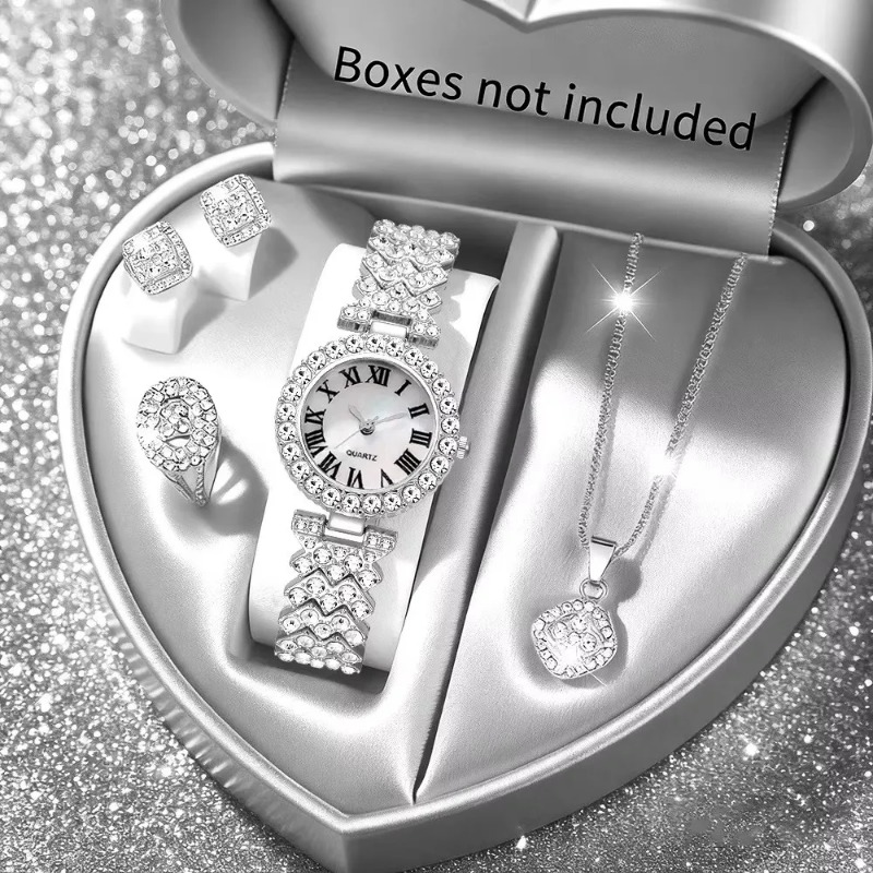 5PCS Luxury Rhinestone Women's - Luxury Watch Storage 评论和价格