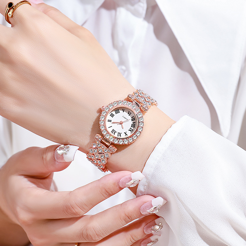 5PCS Luxury Rhinestone Women's - Luxury Watch Storage 评论和价格