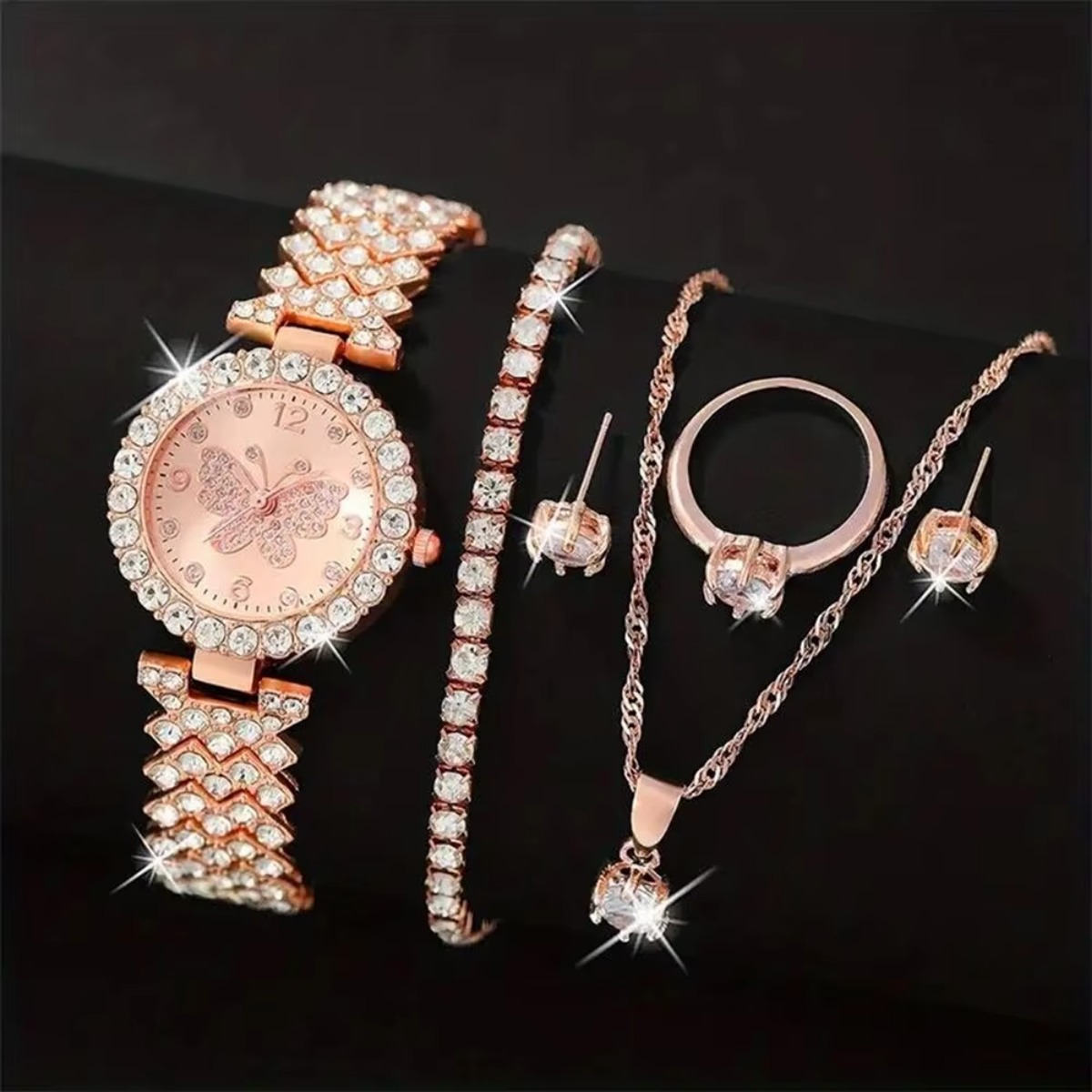 6PCS/Set Luxury Rhinestone But - Luxury Watch Case Travel 评论和价格