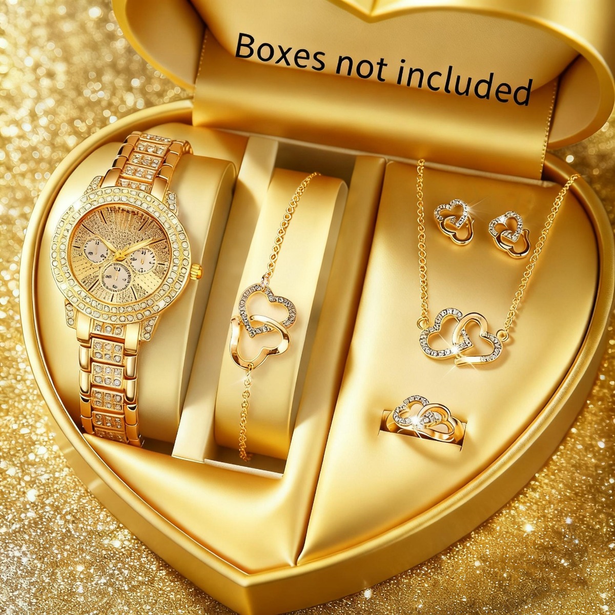 6PCS Luxury Rhinestone Women W - Luxury Watch Case Travel 评论和价格