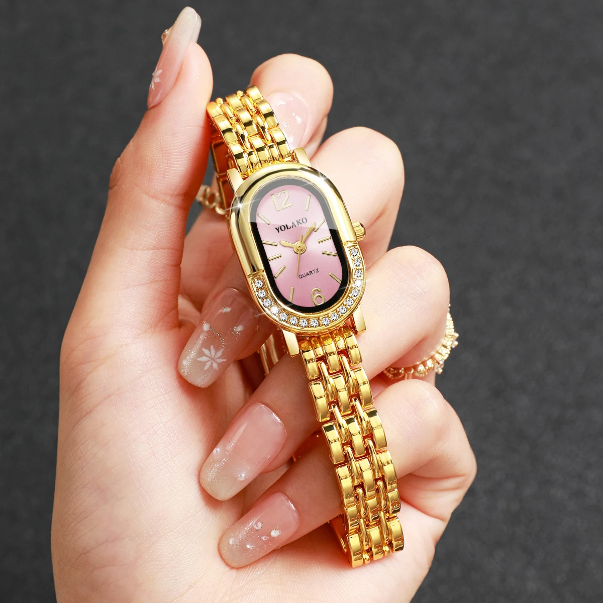 Luxury Rhinestone Women Quartz - Luxury Watch Case Travel 评论和价格