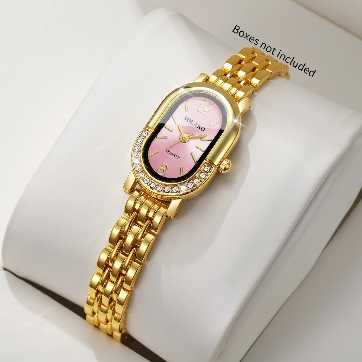Luxury Rhinestone Women Quartz - Luxury Watch Case Travel 评论和价格