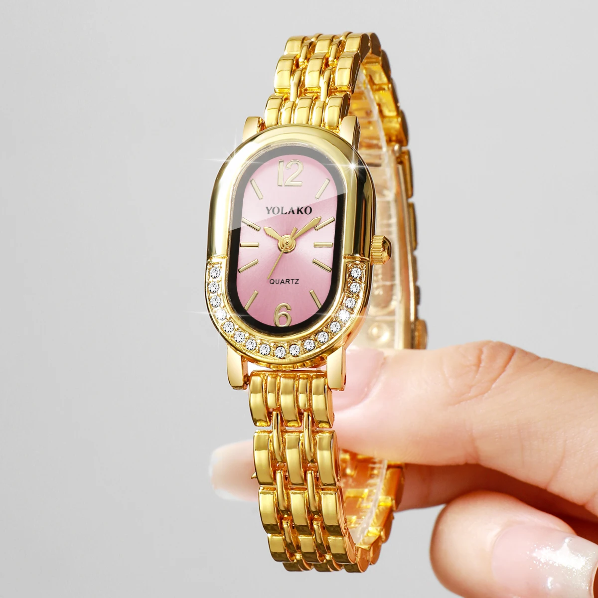 Luxury Rhinestone Women Quartz - Luxury Watch Case Travel 评论和价格