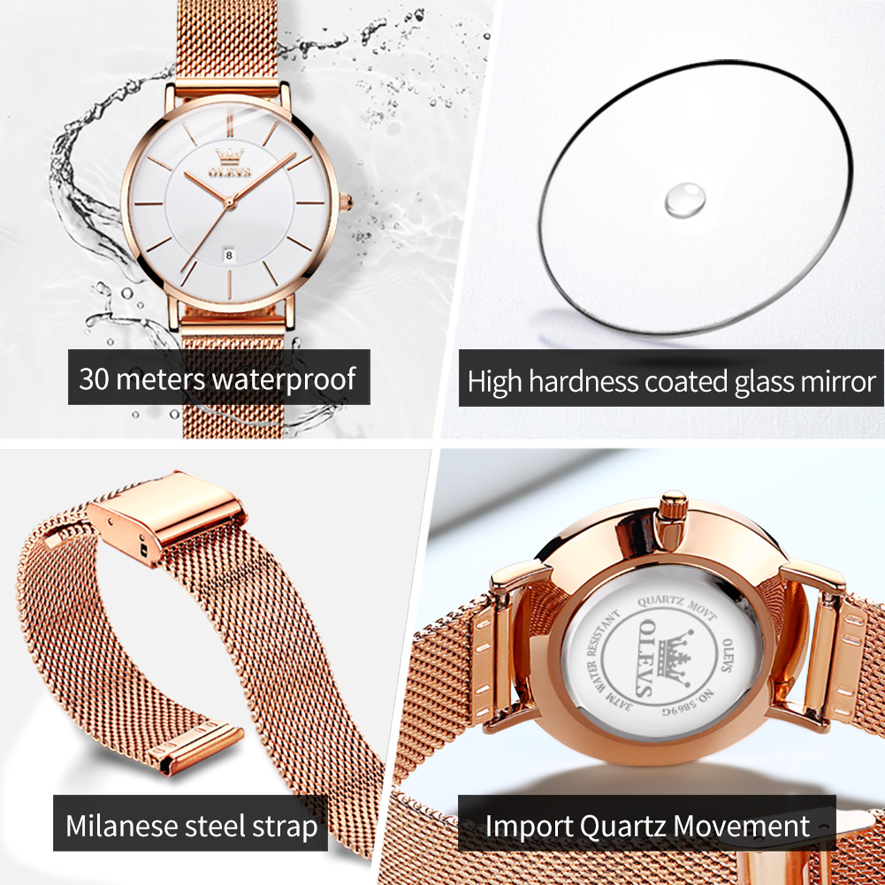OLEVS Woman Watch 5869 Elegant - Luxury Watch Logos 评论和价格