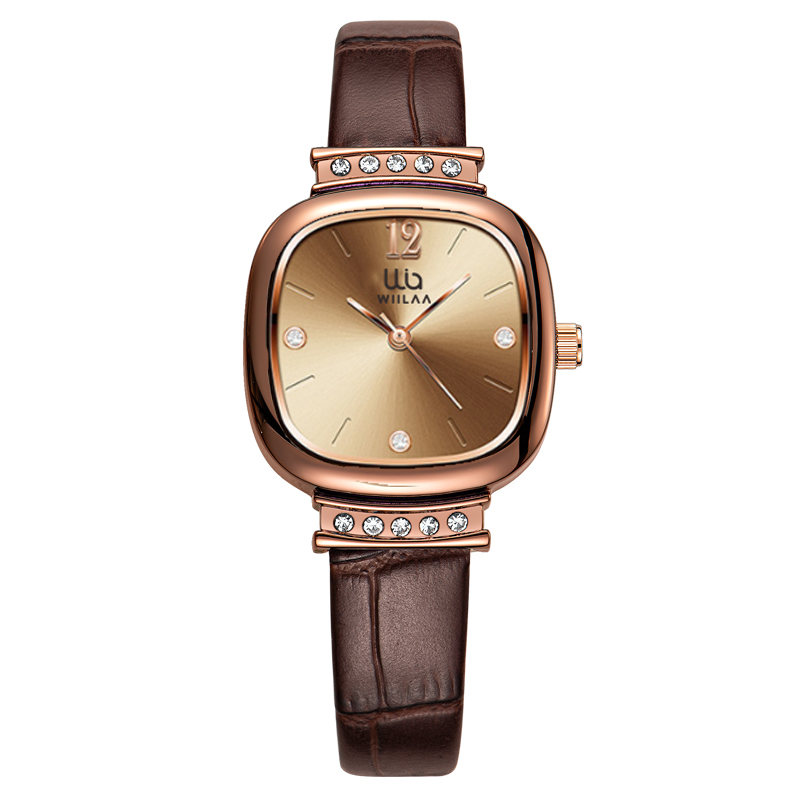Women's Rose Gold Square Watch - Luxury Watch With Leather Strap 评论和价格