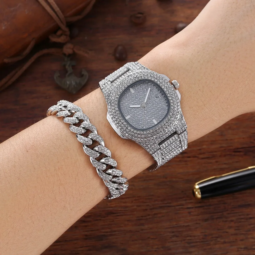 New Gold Color Watch &  Bracel - Luxury Watch Miami 评论和价格