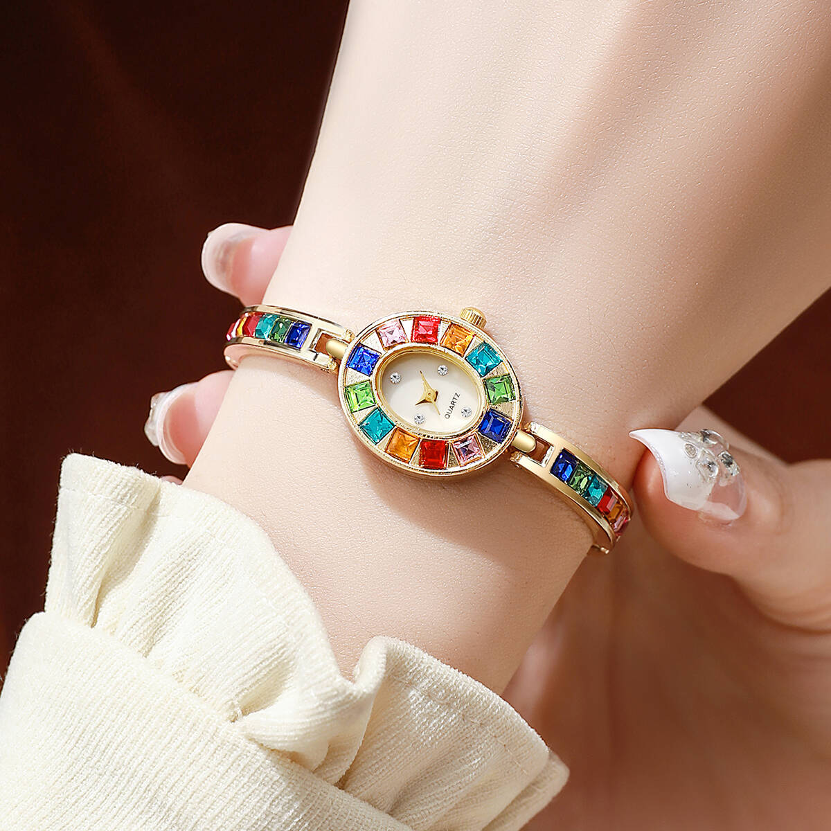 2PCS/Set Luxury Rhinestone Wom - Luxury Watch Case Travel 评论和价格