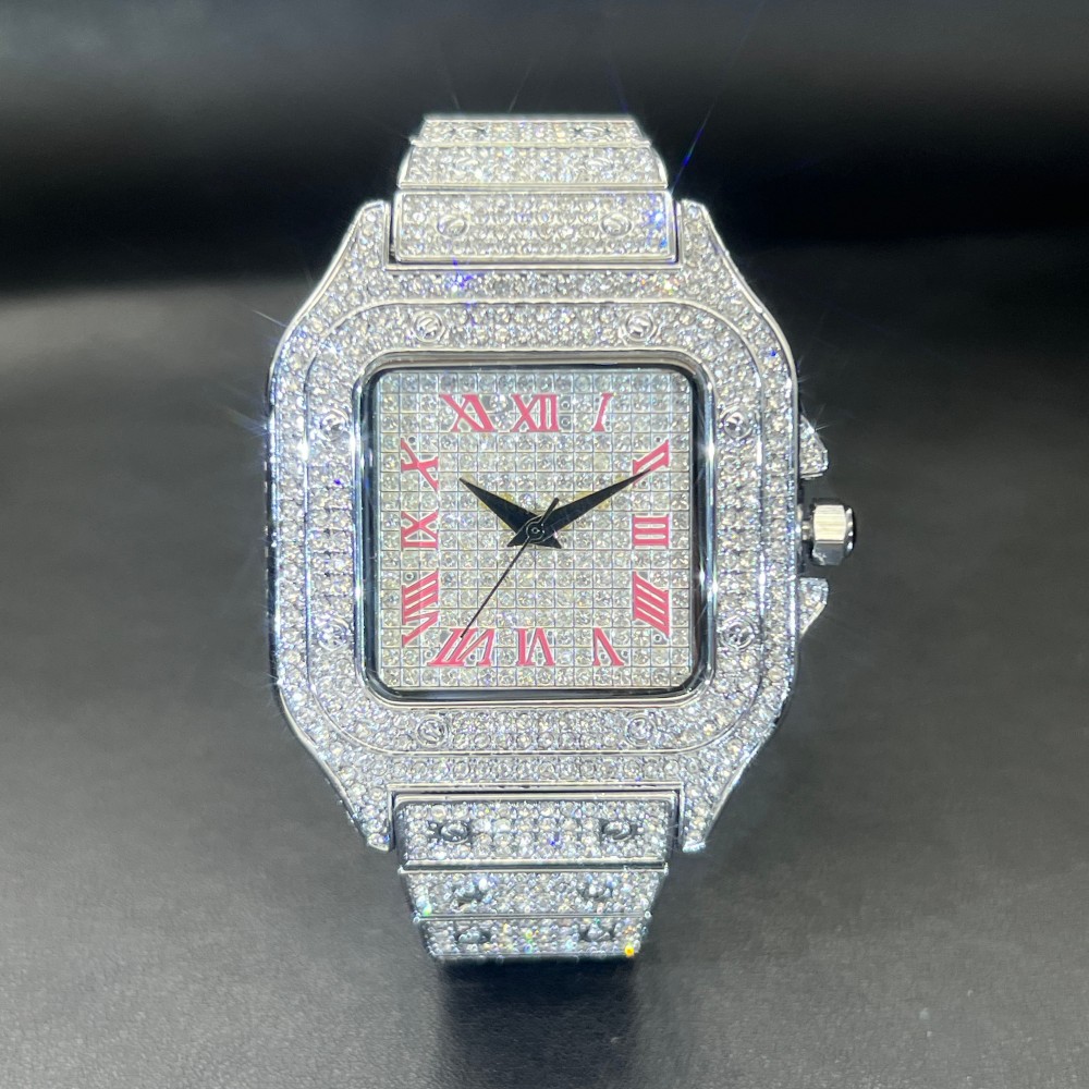 MISSFOX Iced Out Men Watch Squ - Luxury Watch Face 评论和价格