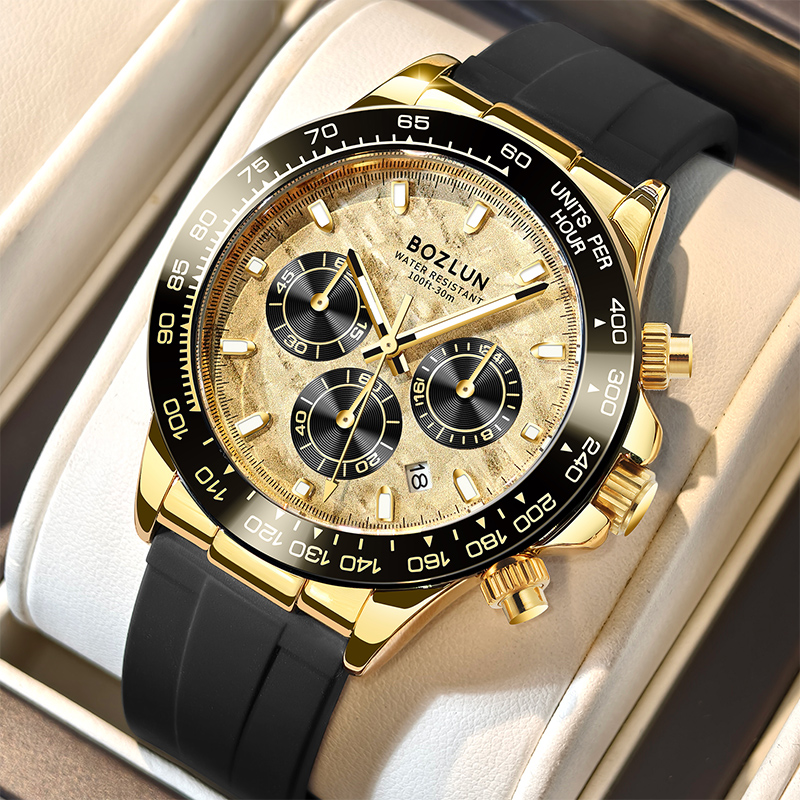 BOZLUN Chronograph Movement Qu - Luxury Watch List 评论和价格