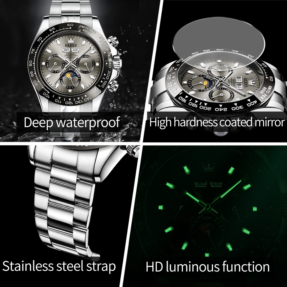 OLEVS 6654 Luxury Mens Watch C - Luxury Watch Omega 评论和价格