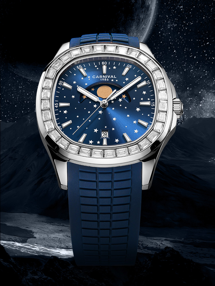 Switzerland Ronda Quartz Carni - Moonphase Complication Watch 评论和价格