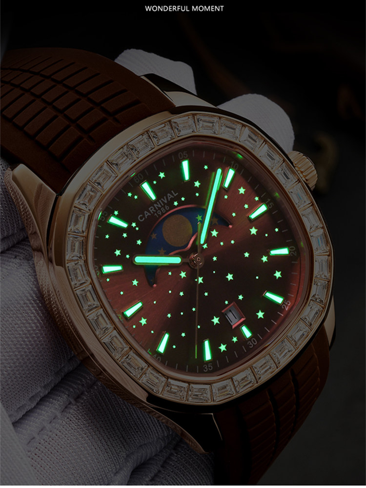 Switzerland Ronda Quartz Carni - Moonphase Complication Watch 评论和价格