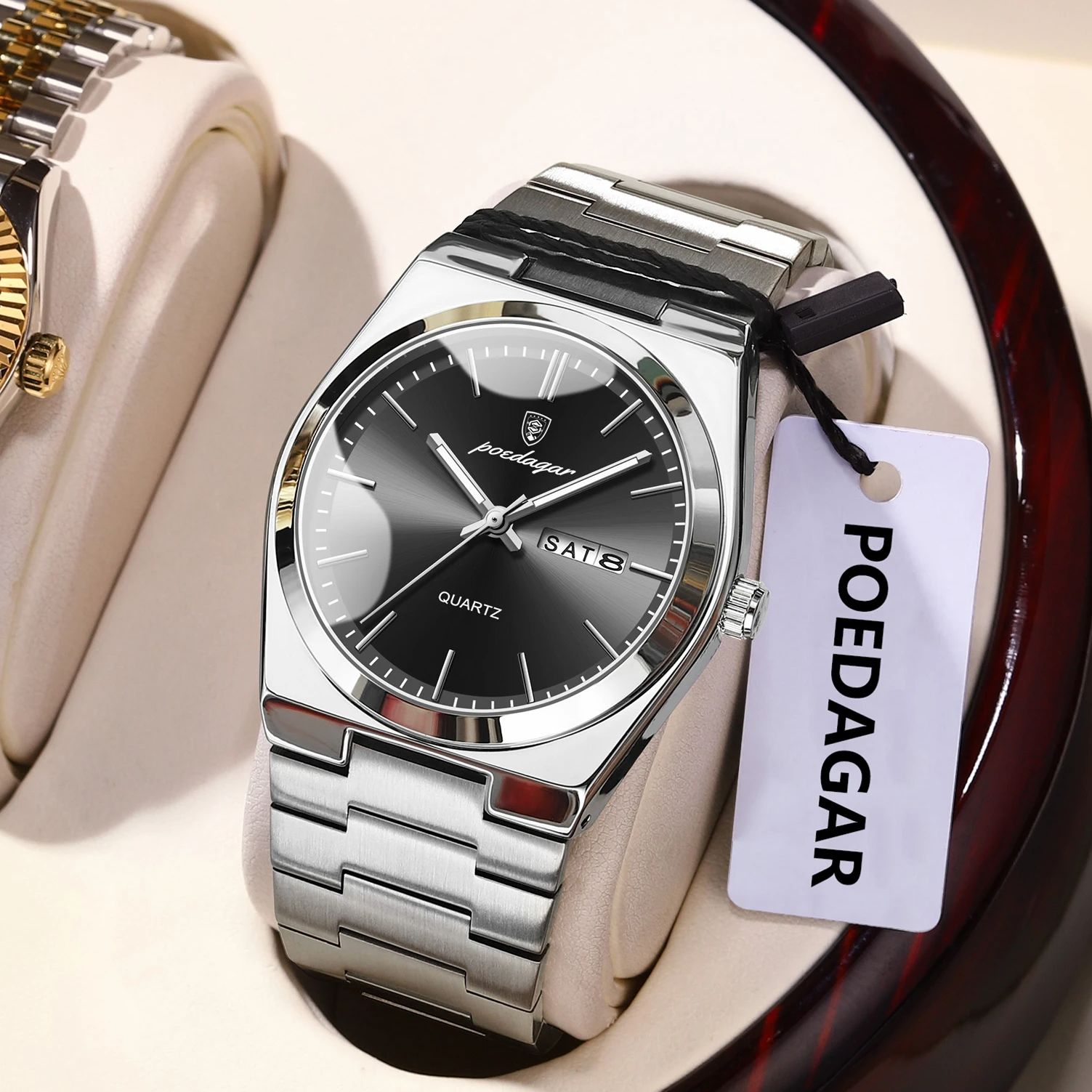 POEDAGAR Luxury Men's Quartz W - Luxury Watch Omega 评论和价格