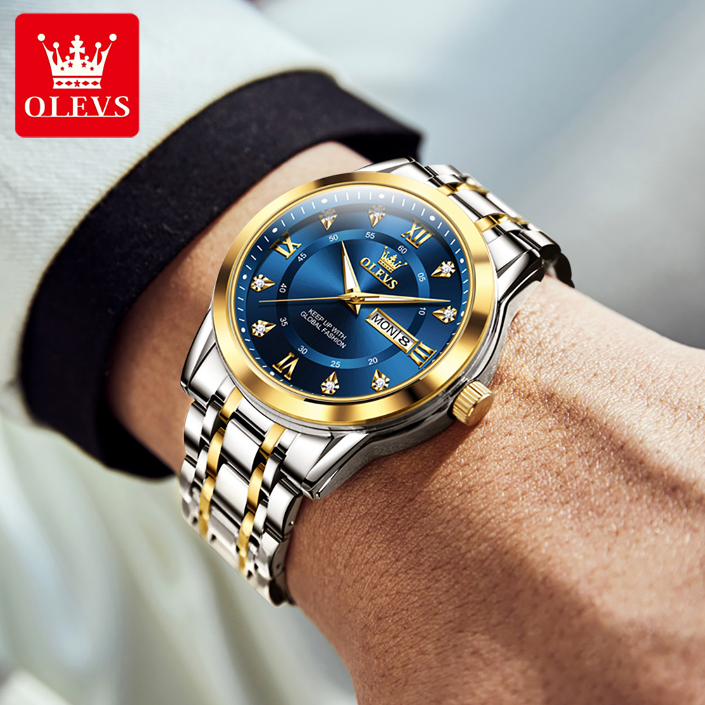 OLEVS Brand Fashion men's watc - Luxury Watch Logos 评论和价格