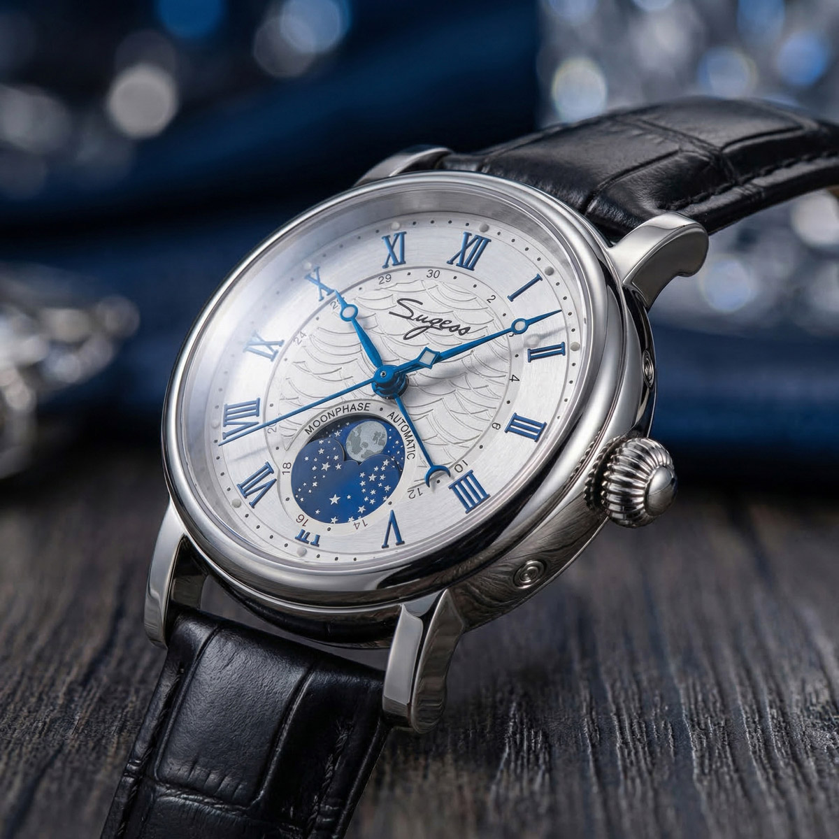 Sugess Watches for Men Automat - Moonphase Complication Watch 评论和价格