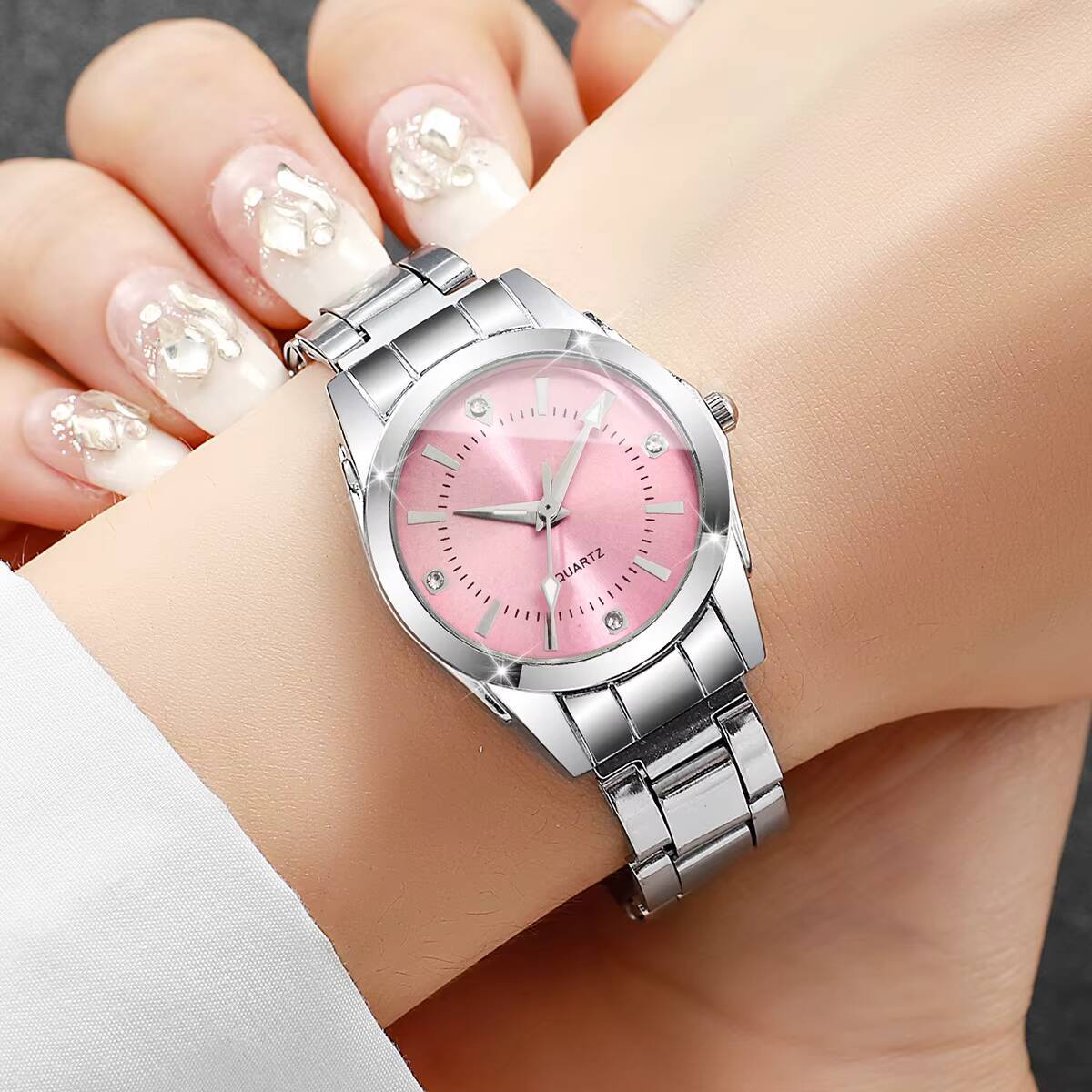 Luxury Rhinestone Women Watche - Luxury Watch Case Travel 评论和价格