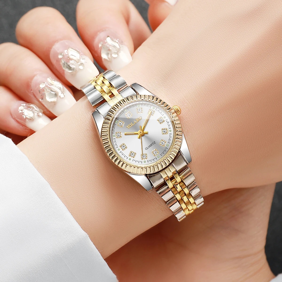 Fashion Rhinestone Women Quart - Luxury Watch Case Travel 评论和价格