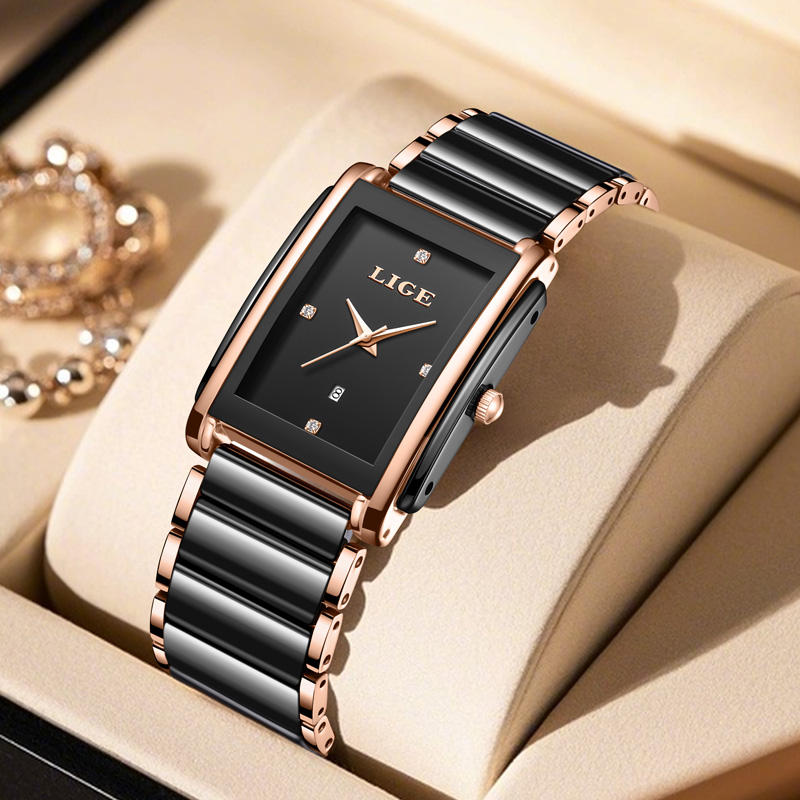 LIGE Fashion Elegant Women's W - Luxury Watch Case Travel 评论和价格