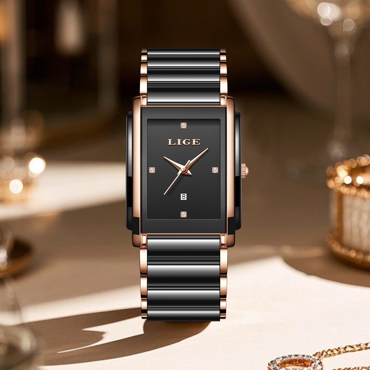 LIGE Fashion Elegant Women's W - Luxury Watch Case Travel 评论和价格