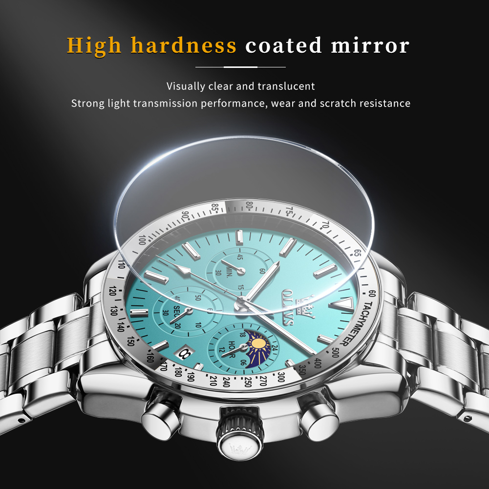 OLEVS 3618 Men Watch Classic L - Moonphase Complication Watch 评论和价格
